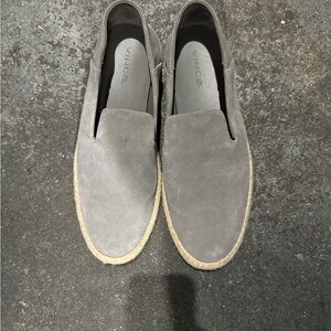 Vince Charcoal Suede Men's Loafers